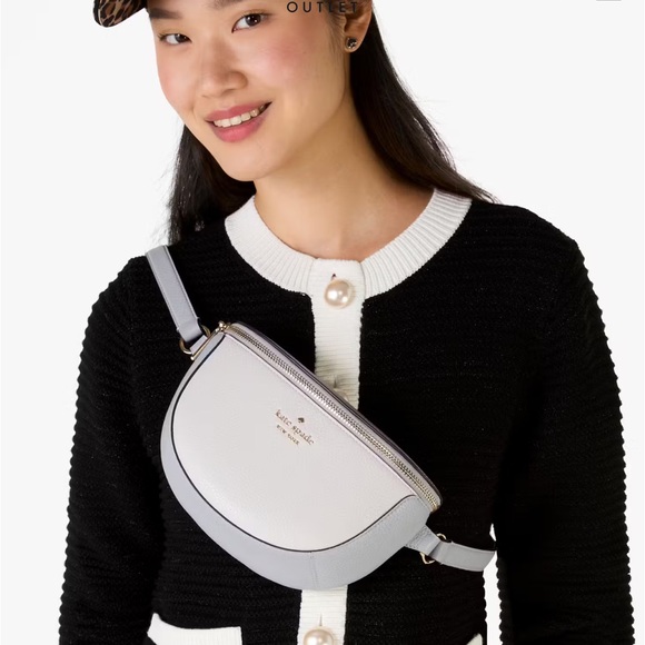 Kate Spade Lena Belt Waist Bag Fanny Pack Mountain Grey NWT - Picture 2 of 16